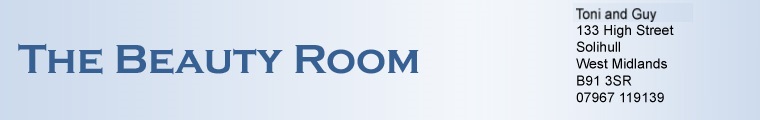 The Beauty Room Logo and Address Heading Banner